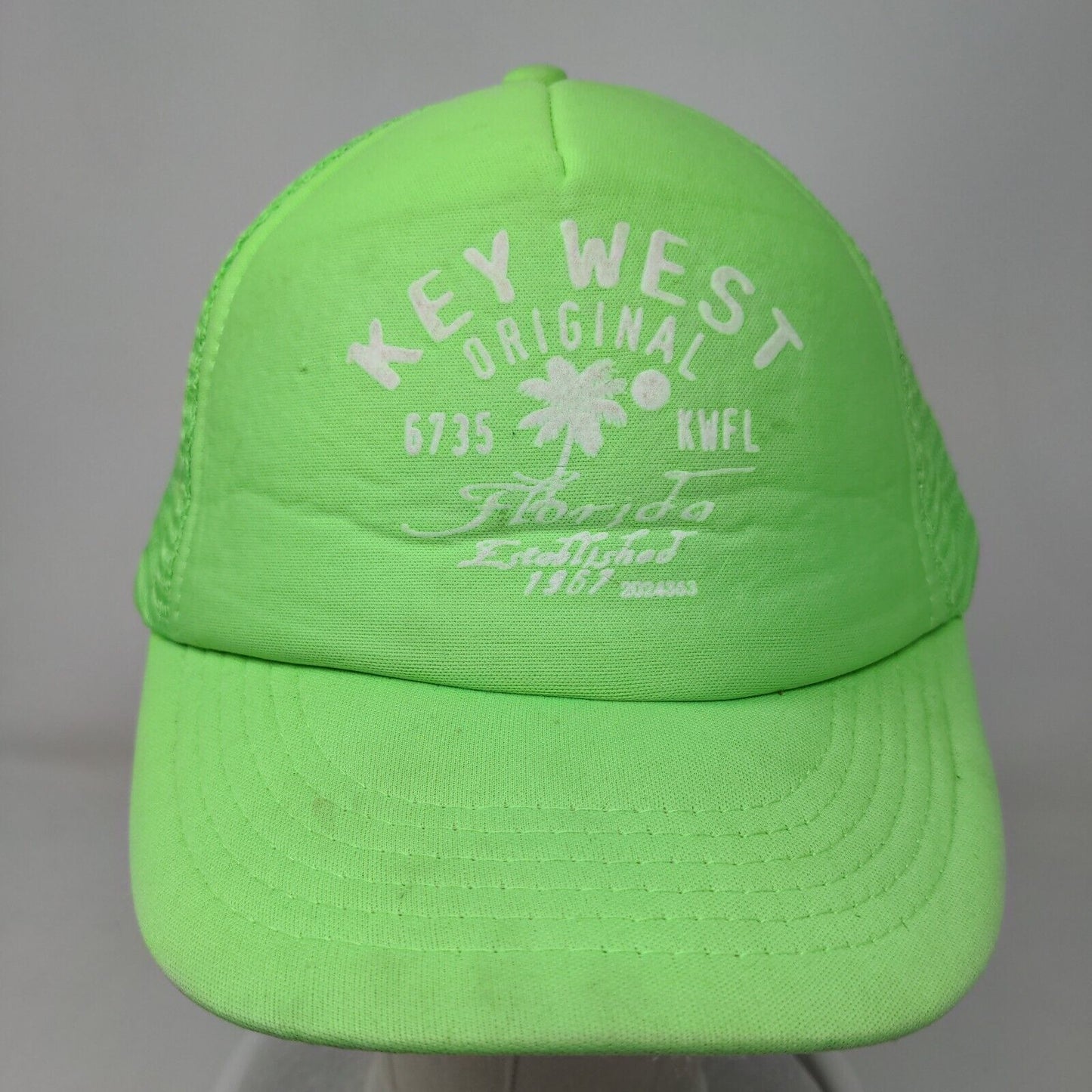 Key West Original Snapback Mesh Back Trucker Hat Green OSFA Adjustable