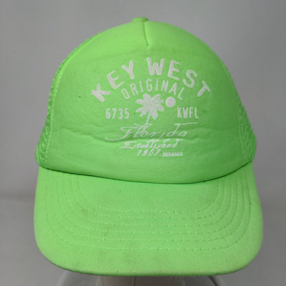 Key West Original Snapback Mesh Back Trucker Hat Green OSFA Adjustable