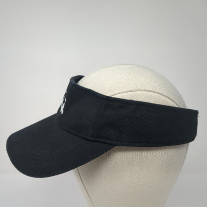 Headmost Sun Visor Hat Black One Size Adjustable Strap Lightweight Embroidered