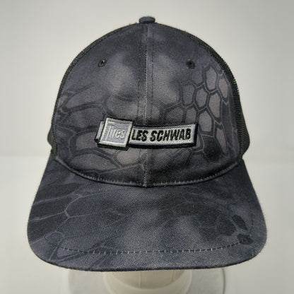 Tires Les Schwab Kryptek Snapback Trucker Hat Camouflage OS Mesh Back Richardson