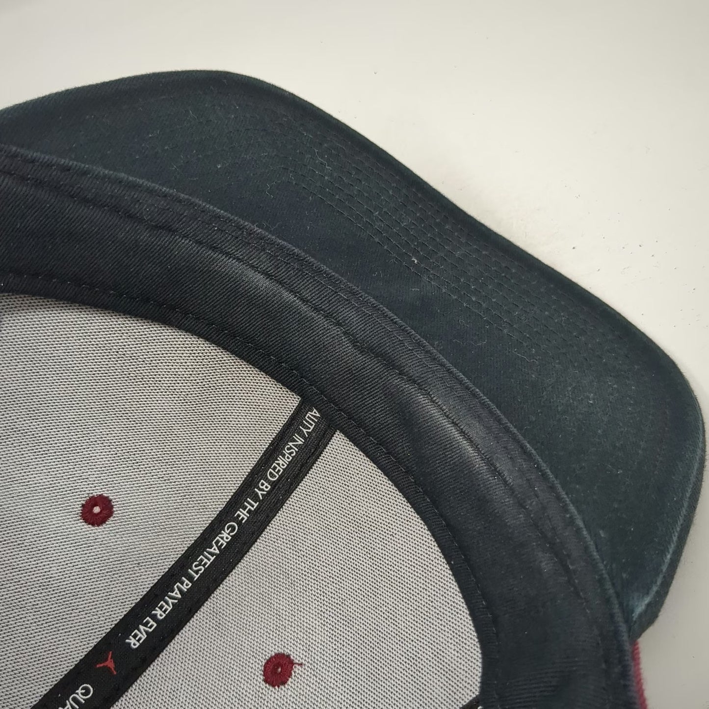 Jordan Snapback Hat Red Black One Size Flat Brim Jumpman Embroidered Logo Sports