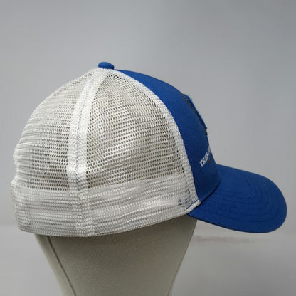 Simms Trucker Hat Blue White OSFM Tres Pescados Fly Shop Mesh Fishing Snapback