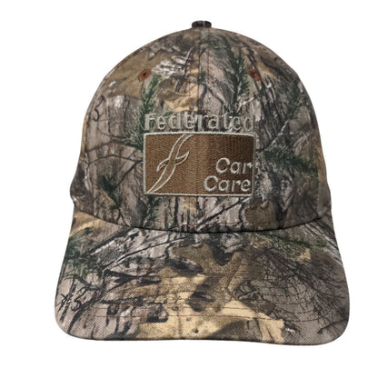 Federated Car Care Strapback Hat Camo One Size Adjustable Embroidered