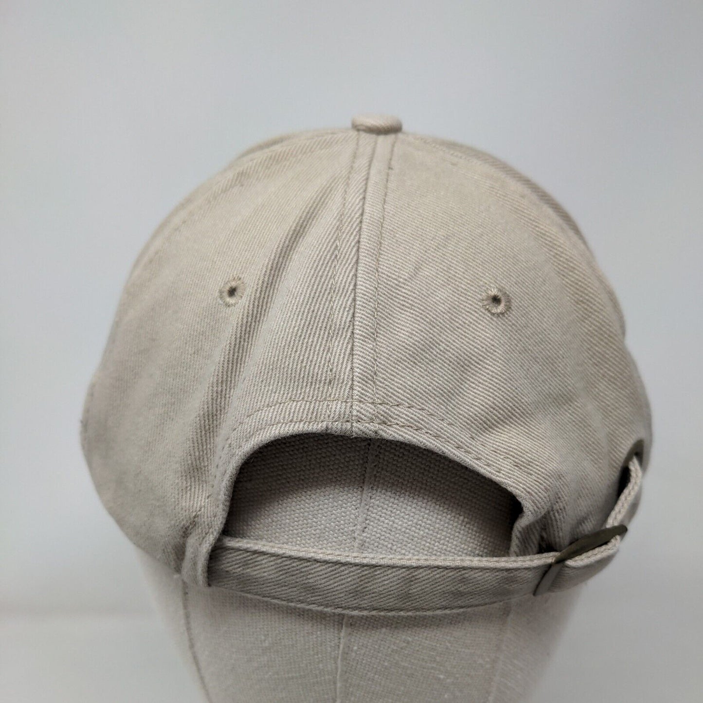 M Logo Slideback Hat Tan OSFM Adjustable Embroidered 6 Panel KC Caps