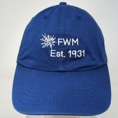 Baseball Cap Blue One Size FWM Est 1931 Embroidered Slideback Cotton hat Strap