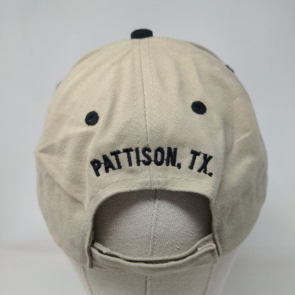 Home Of Happy Cows Pattison TX Strapback Hat Tan OSFM Embroidered Otto