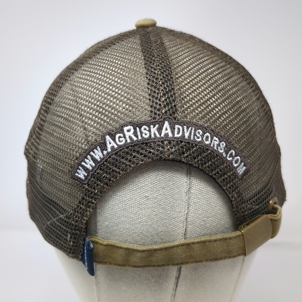 Ouray Baseball Cap Brown One Size Mesh Back Strapback AgRisk Advisors Patch Hat
