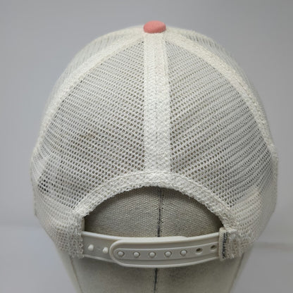 Billabong Trucker Hat Pink White One Size Snapback Mesh Back Graphic Print Sun
