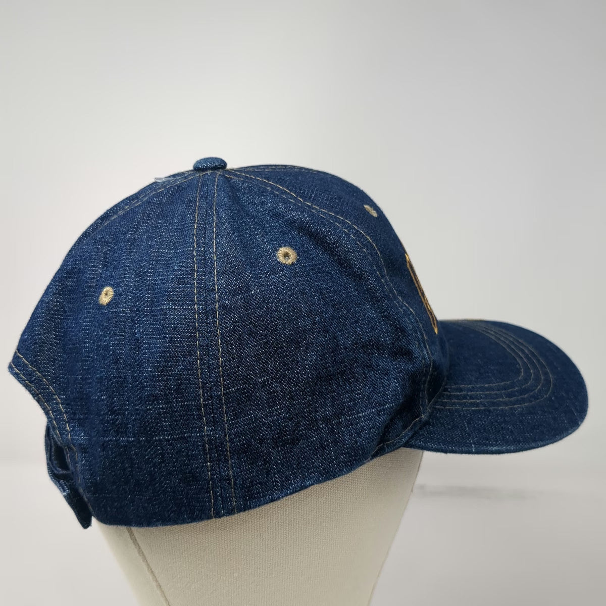 Arizona AZ Blue Gold Denim Baseball Cap Hat One Size Adjustable Embroidery