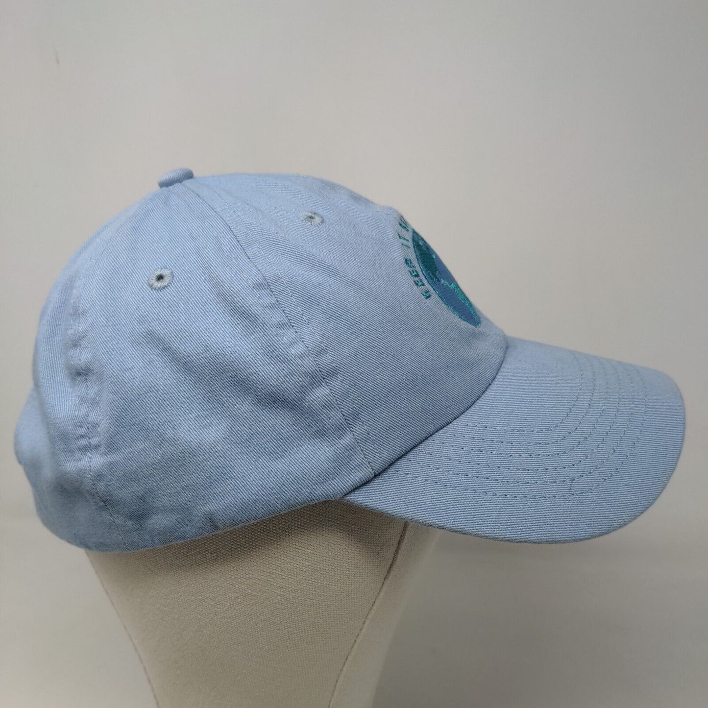 Unbranded Men's Slideback Hat Blue Adjustable Keep It Blue & Green Environment