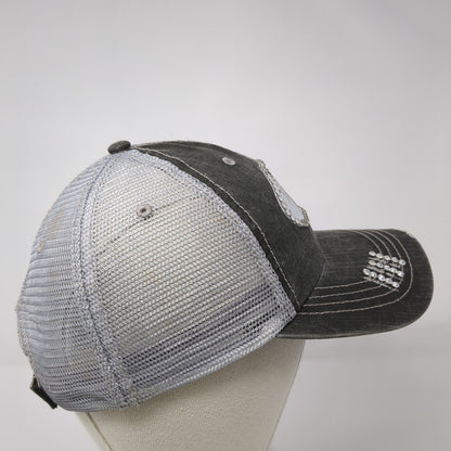 Blessed Mess Strapback Trucker Hat Gray One Size Mesh Back Rhinestone