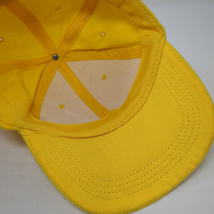 Unbranded Strapback Hat Yellow One Size Solid Blank Outdoor Adjustable