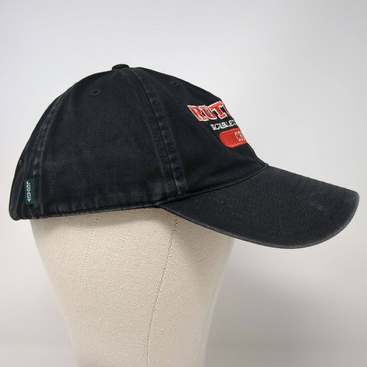 Legacy Baseball Cap Black One Size Rutgers Scarlet Knights Crew Embroidered Hat