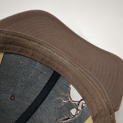 Richardson Trucker Hat Brown One Size Full Draw Deer Antler Mesh Snapback Hat