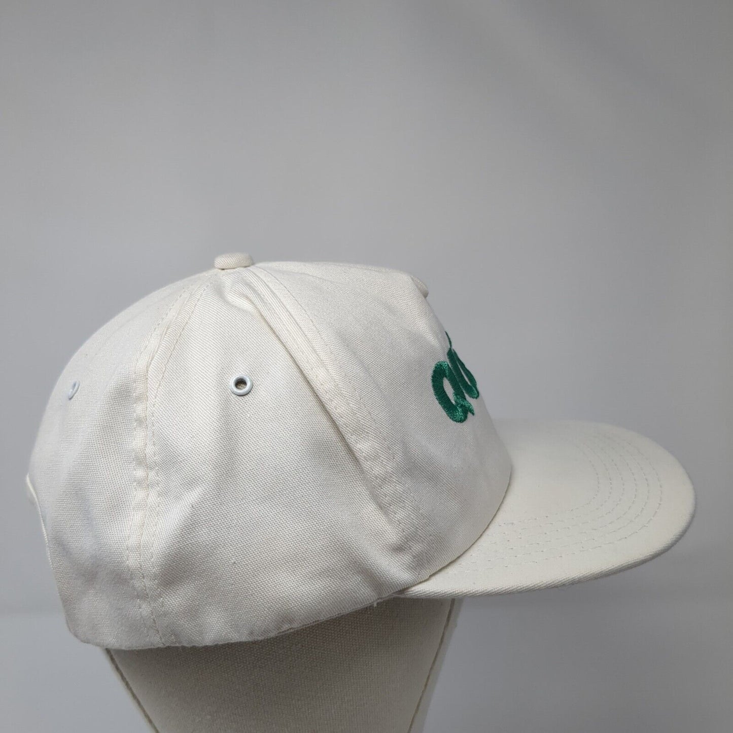 Quest Snapback Hat White One Size Adjustable Solid Vent Holes Outdoor