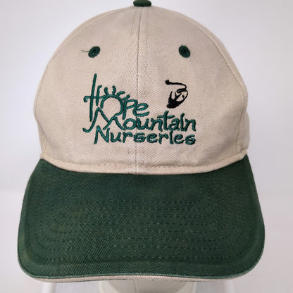 Otto Baseball Cap Beige Green One Size Hope Mountain Nurseries Strapback Hat