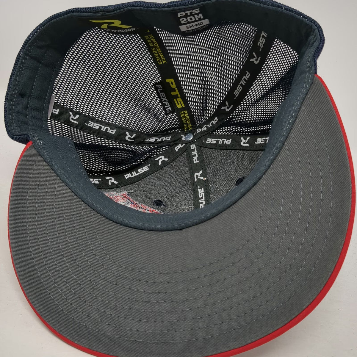 Richardson Baseball Cap Blue Red Size M PVSC United Soccer Mesh Performance Hat