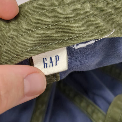GAP Baseball Cap Blue One Size Slideback Blank Green Underbrim Adjustable Hat