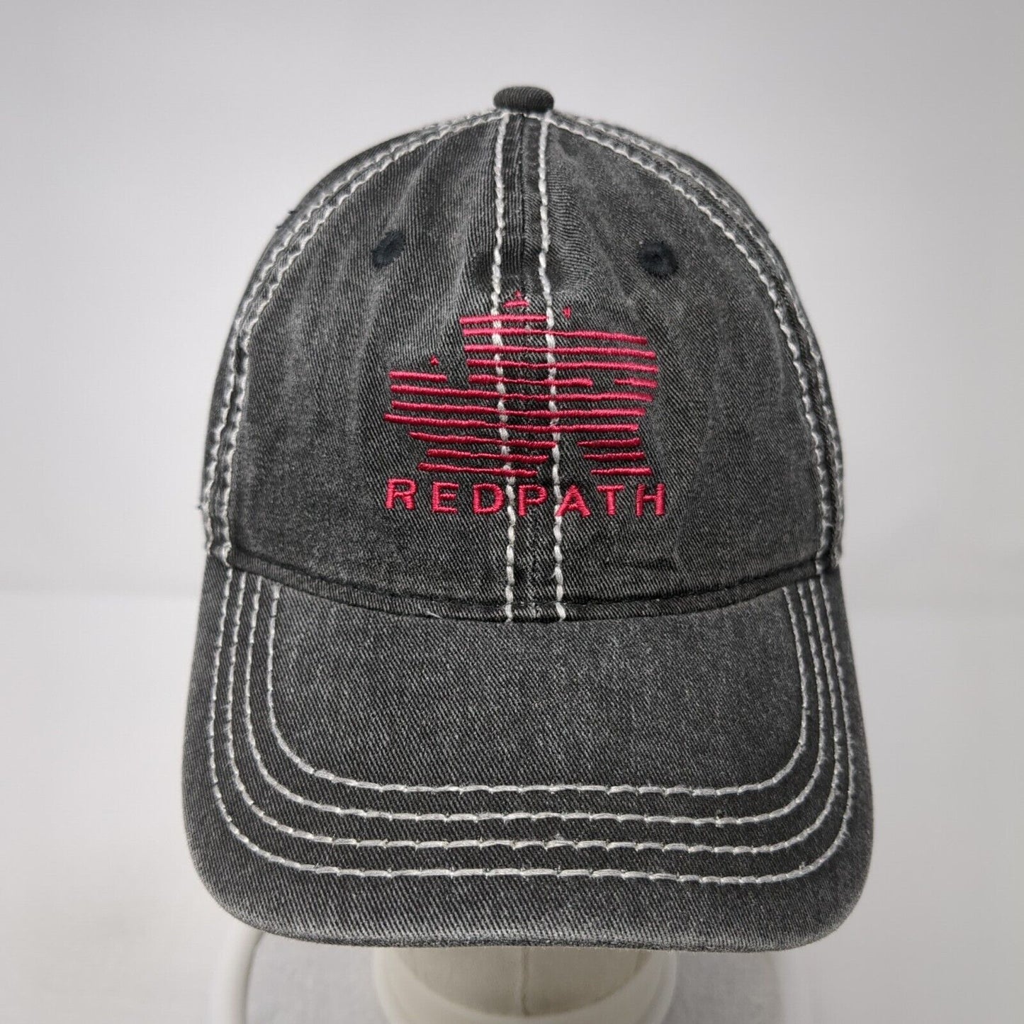 Redpath Strapback Hat Gray One Size Adjustable Embroidered Outdoor Cap