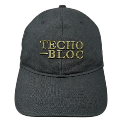Techo-Bloc Snapback Hat Black One Size 100% Cotton Hardscape Masonry Logo Cap