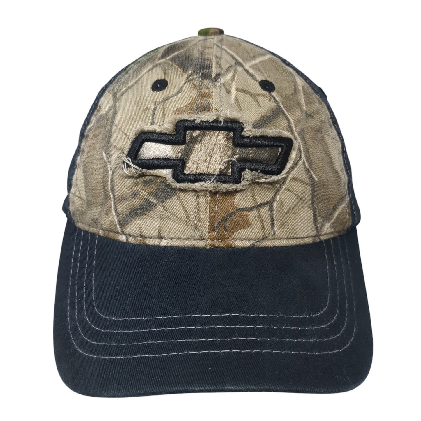 Chevrolet Fitted Baseball Cap Multicolor One Size Embroidered Camouflage