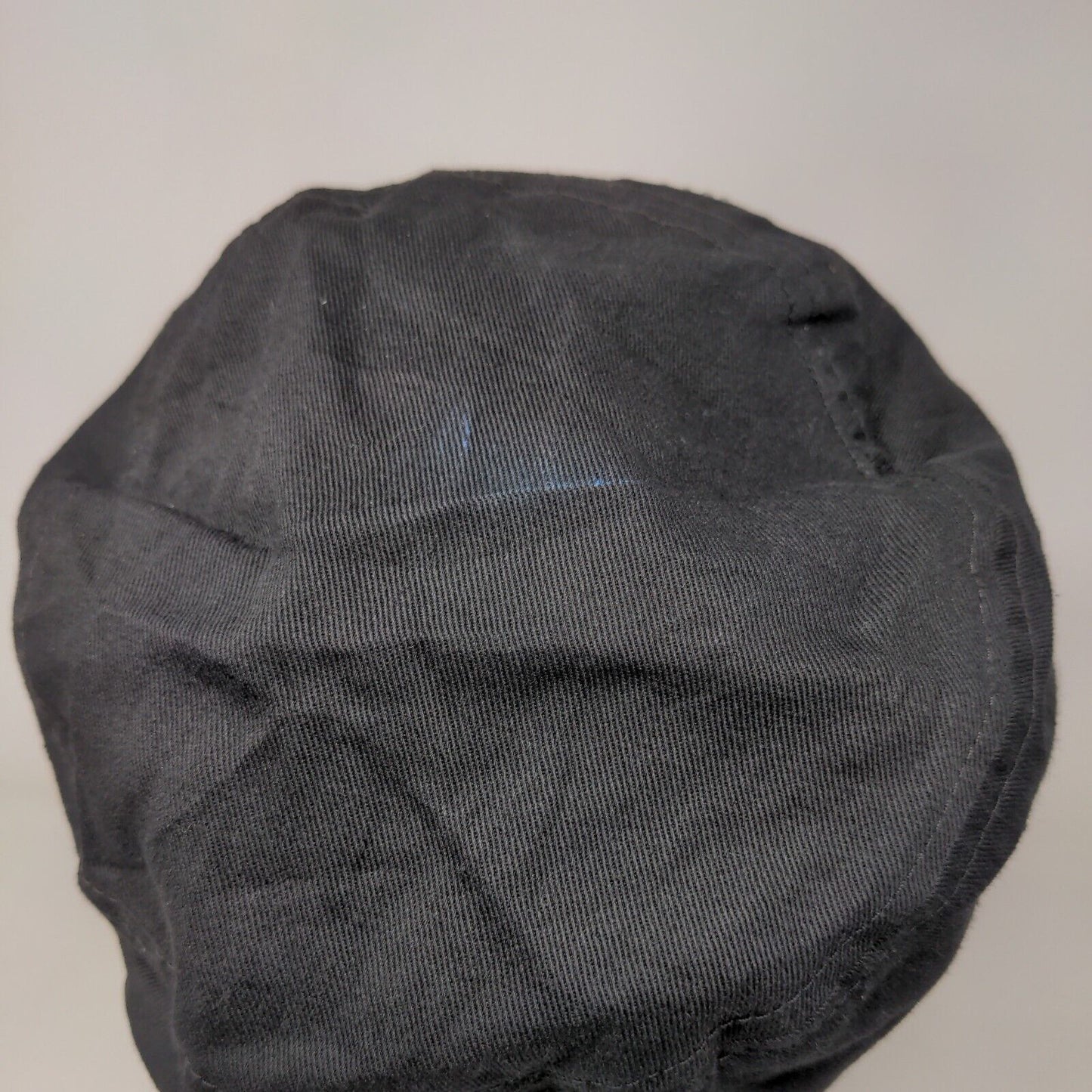Heart Studded Bling Fitted Cadet Army Cap Hat Black One Size Rhinestone