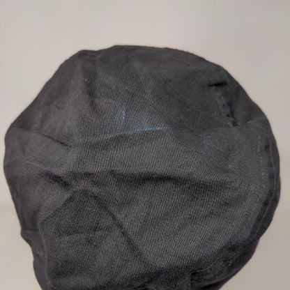 Heart Studded Bling Fitted Cadet Army Cap Hat Black One Size Rhinestone