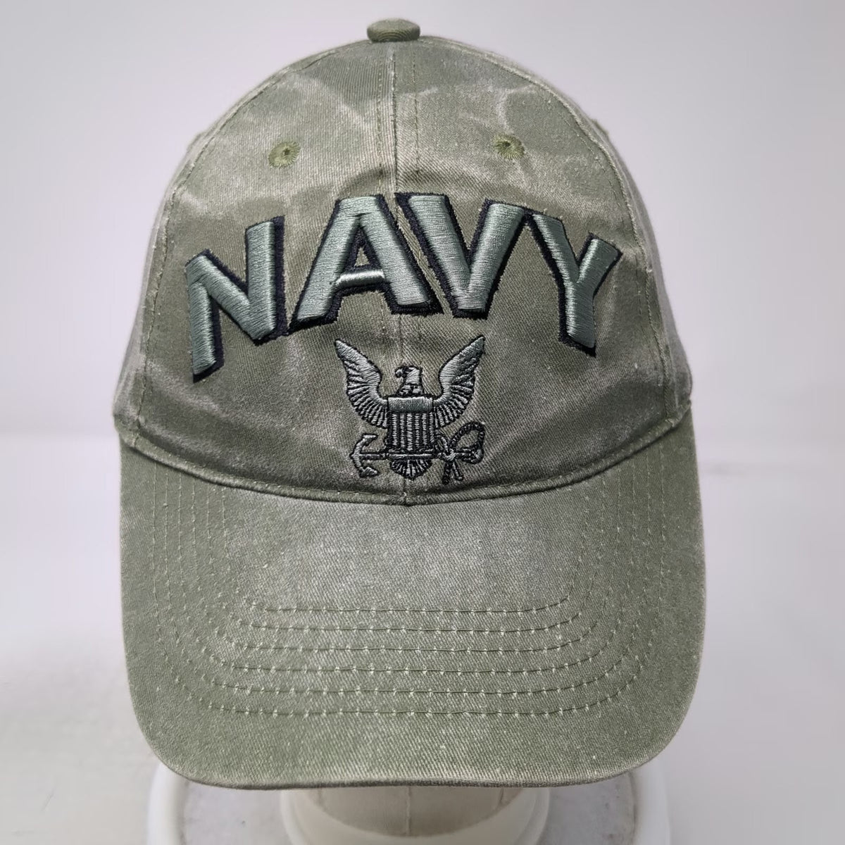 Eagle Crest Baseball Cap Green One Size Navy Eagle Anchor Embroidered Cotton Hat