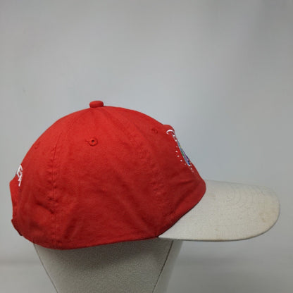 Disney Vacation Club Member Strapback Hat Red OSFA Adjustable Embroidered Cotton