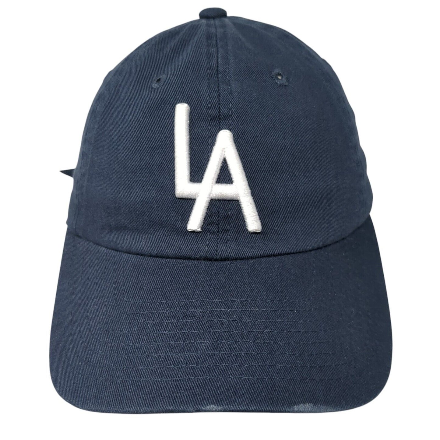 LA Slideback Hat Blue One Size Adjustable Embroidered American Needle