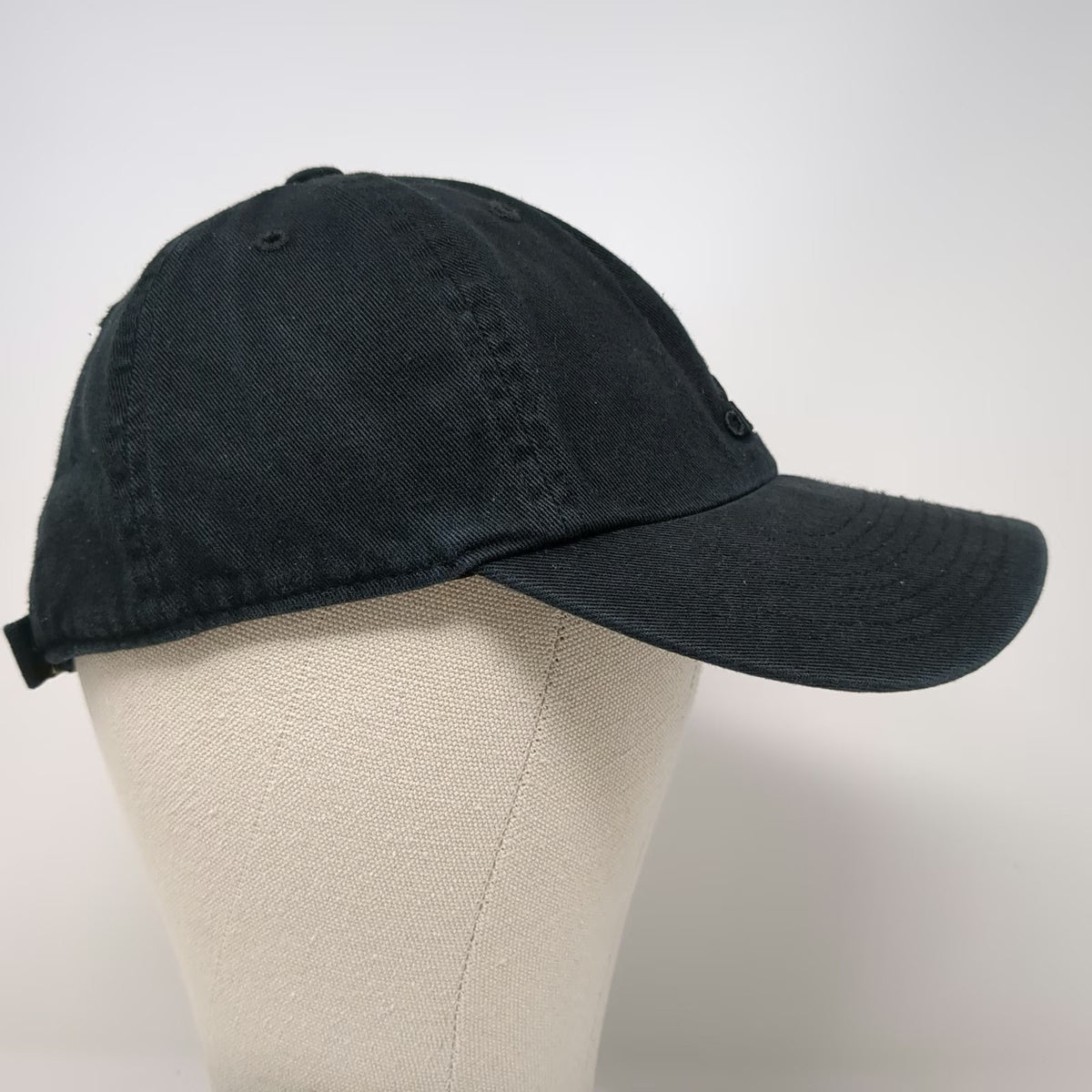 Adidas Baseball Cap Black One Size Tonal Logo Slideback Adjustable Cotton hat