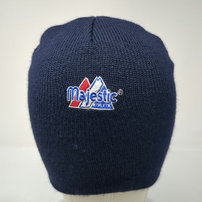 Majestic Toronto Blue Jays MLB Beanie Hat One Size Embroidered Logo Knit Acrylic