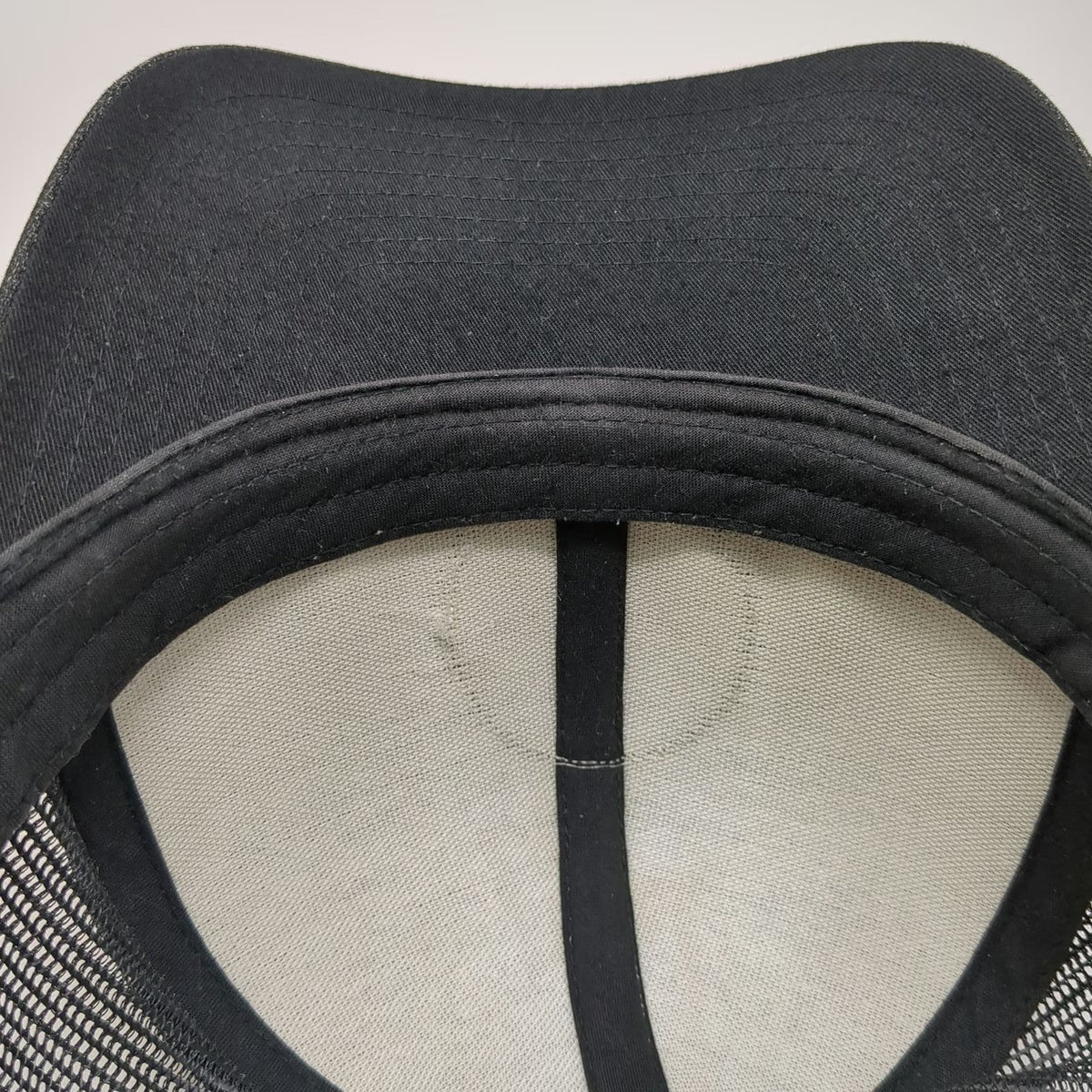 Pacific Headwear Trucker Hat Black OSFM Whiskey Bent Denim Patch Texas Snapback