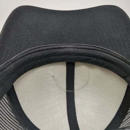 Pacific Headwear Trucker Hat Black OSFM Whiskey Bent Denim Patch Texas Snapback