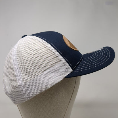 D.L. Evans Bank Patch Mesh Back Trucker Hat Blue One Size Richardson