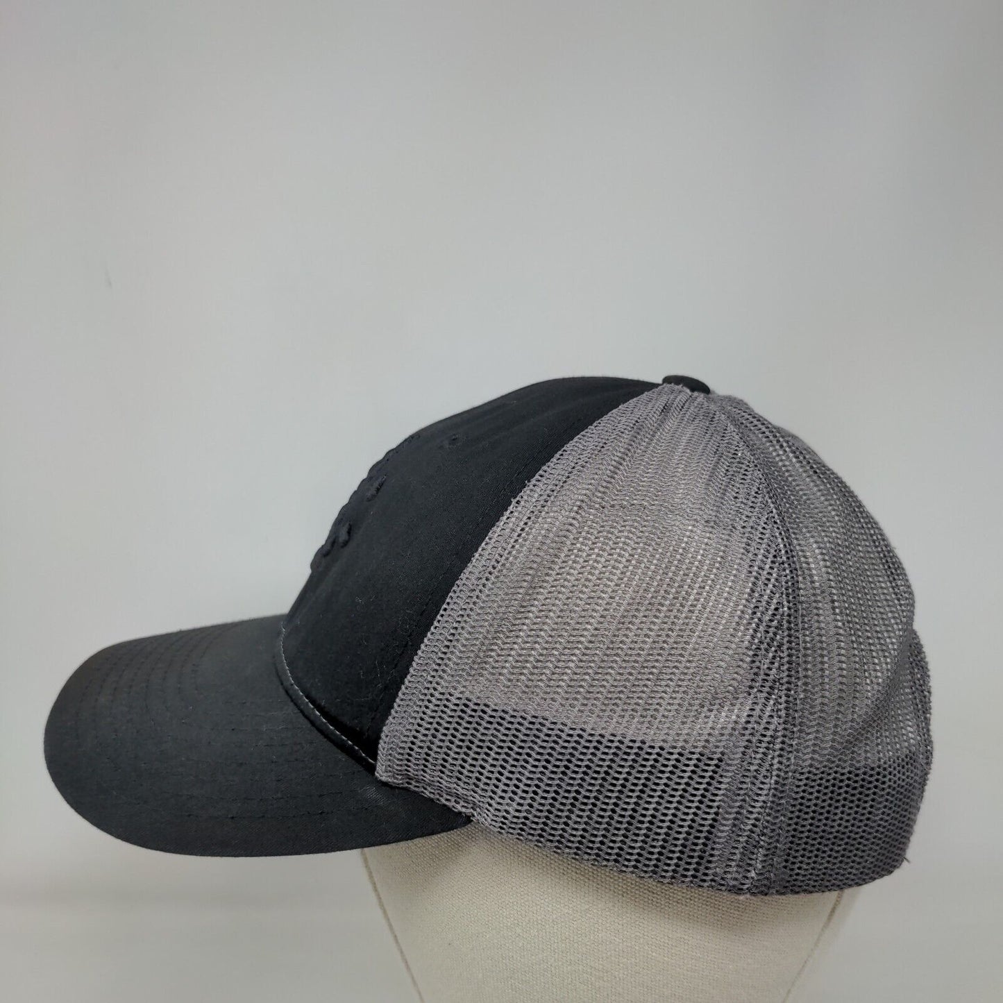 Richardson Snapback Mesh Back Trucker Hat Black M/L Colorblock 6 Panel