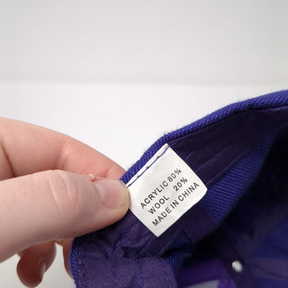 Unbranded Strapback Hat Purple One Size Adjustable Blank 6 Panel