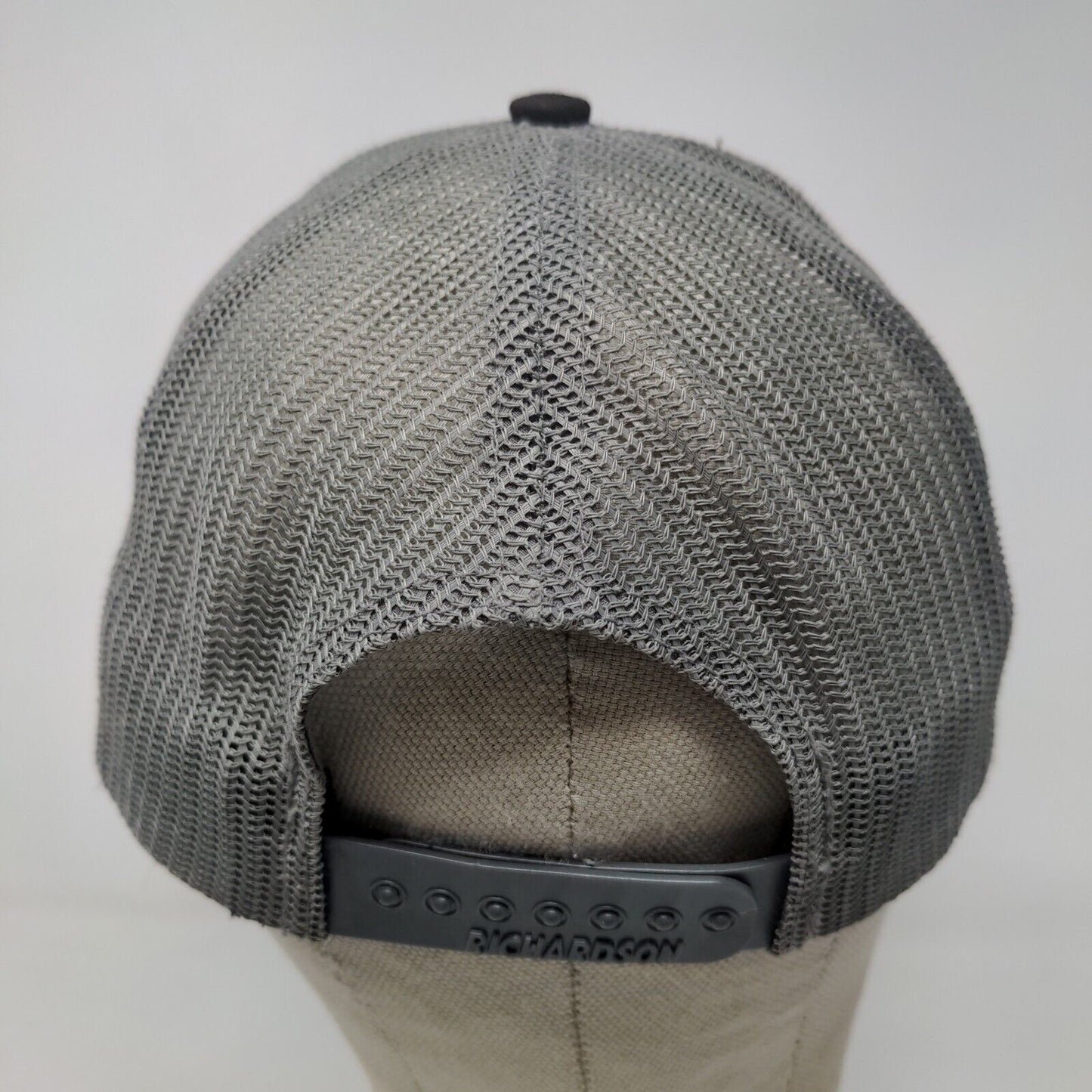 Richardson Men's Snapback Mesh Back Hat Black Gray Embroidered UP Logo #112