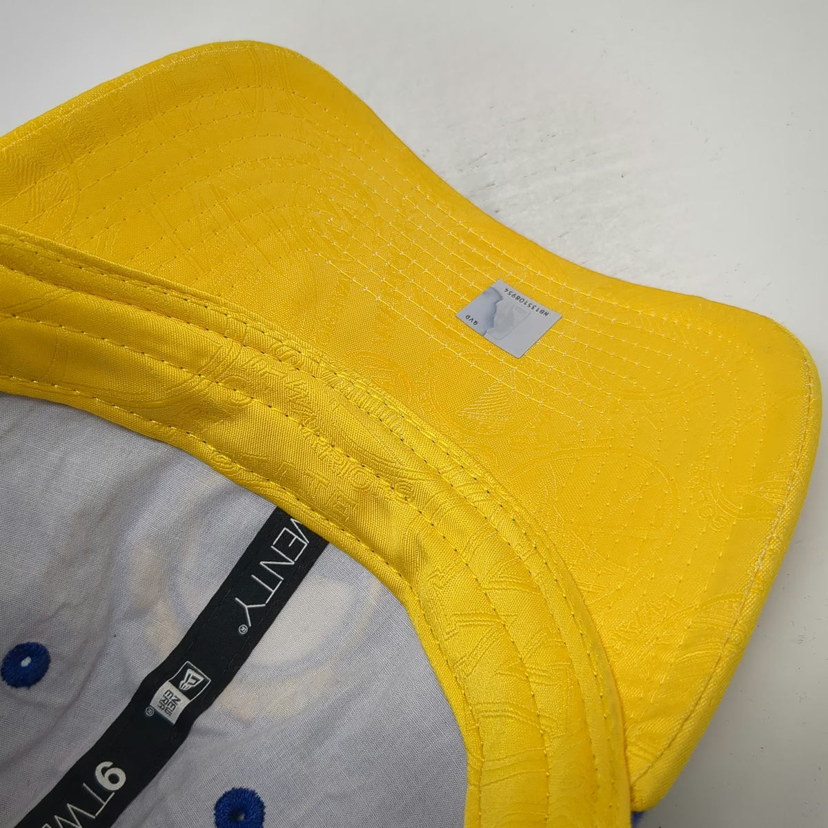 Golden State Warriors NBA New Era Cap Blue Yellow One Size 9TWENTY Logo Brim Hat