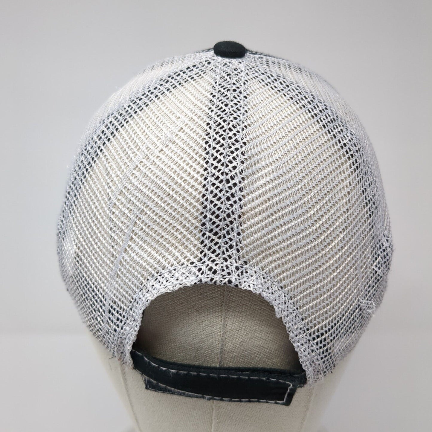 Unbranded Strapback Mesh Back Trucker Hat Black One Size 6 Panel Blank