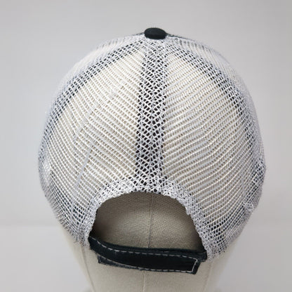 Unbranded Strapback Mesh Back Trucker Hat Black One Size 6 Panel Blank