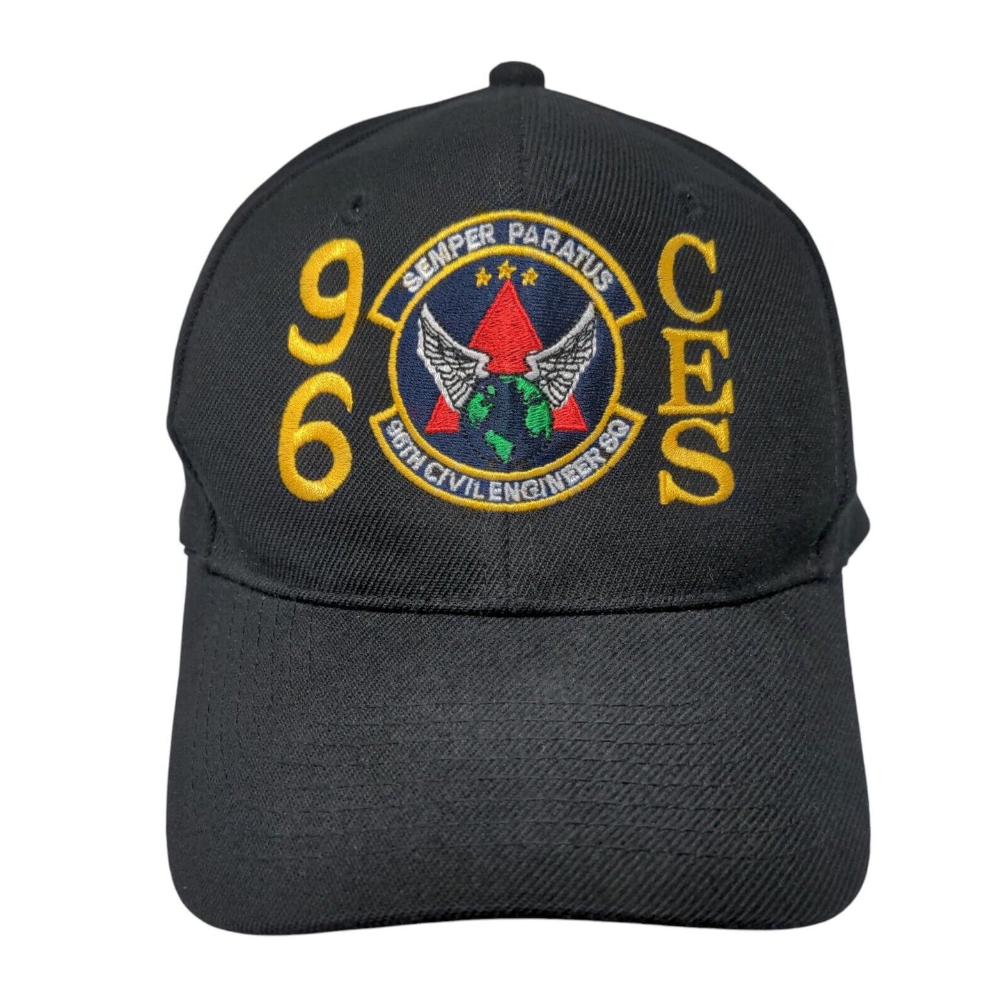 96 CES Semper Paratus Snapback Hat Black OSFM Solid Embroidered Otto