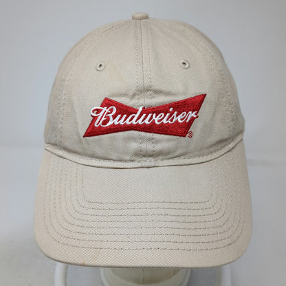 H3 Headwear Baseball Cap Beige One Size Red White Blue Strapback Hat Budweiser