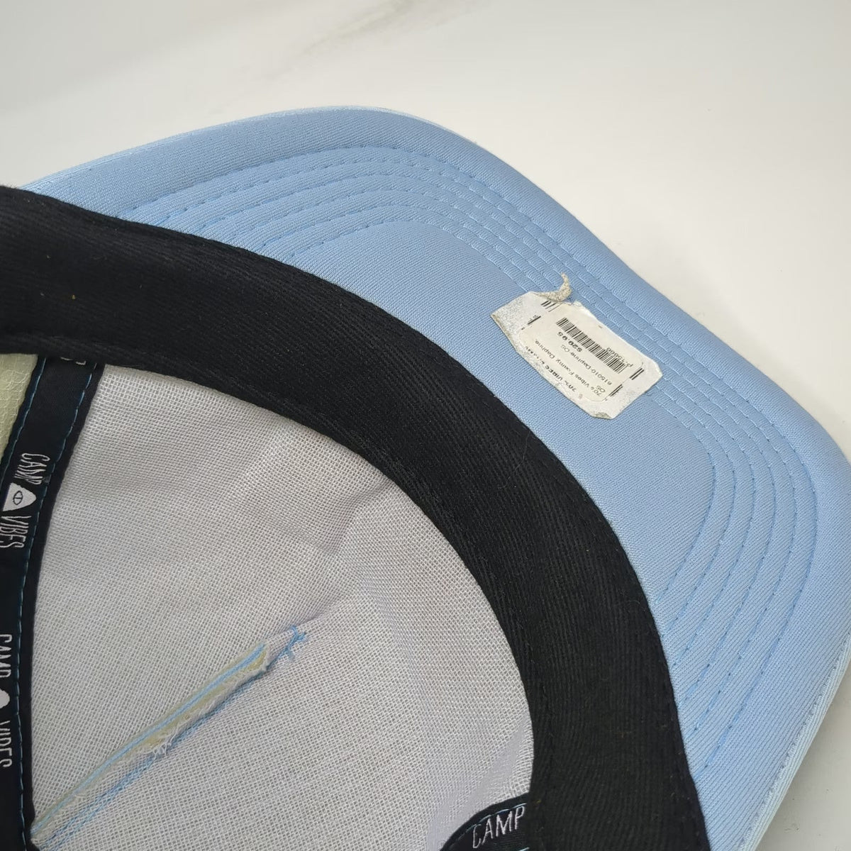 Poler 5 Panel Blue One Size Hat Camp Vibes Orange Script Snapback Cap Outdoor