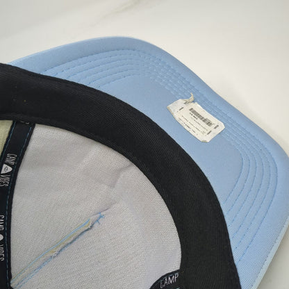 Poler 5 Panel Blue One Size Hat Camp Vibes Orange Script Snapback Cap Outdoor