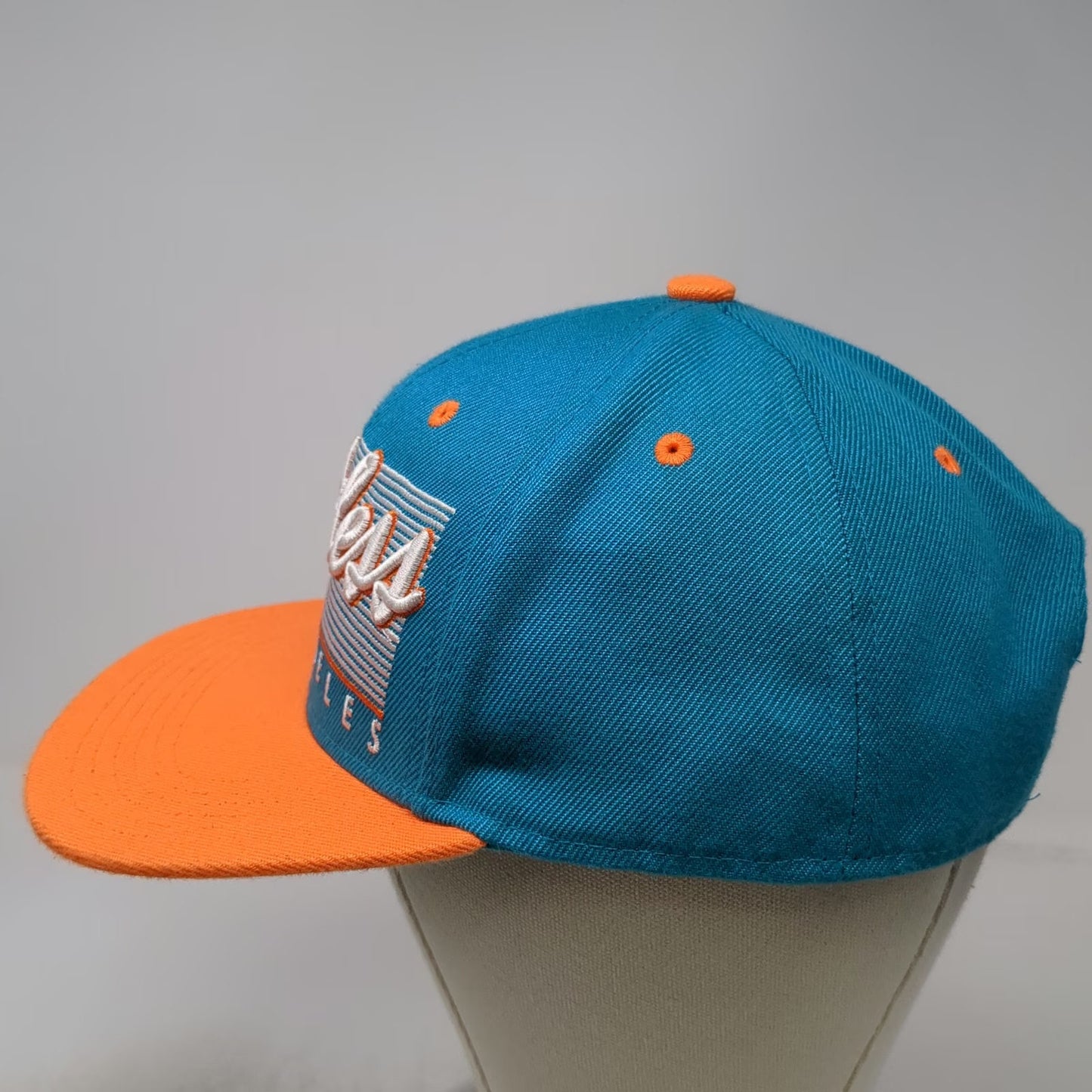 Young & Reckless Snapback Blue Orange One Size Los Angeles Reckless Script Hat