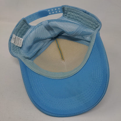 Nadie Como Dios Snapback Mesh Back Trucker Hat Blue One Size Breathable