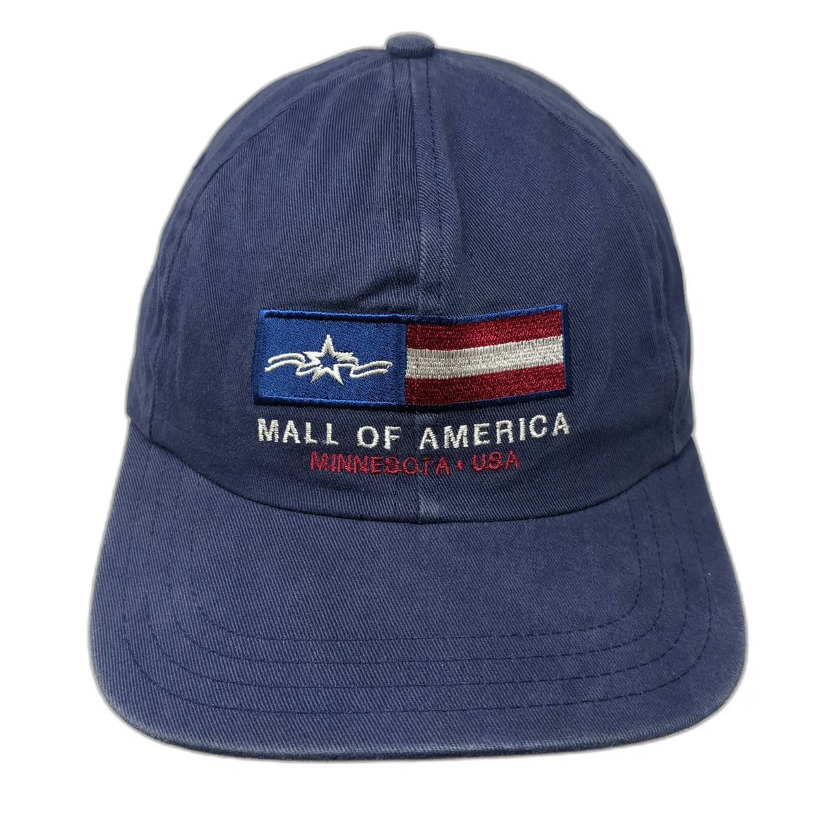 Mall of America Baseball Cap Blue One Size Strapback Minnesota USA Flag Hat
