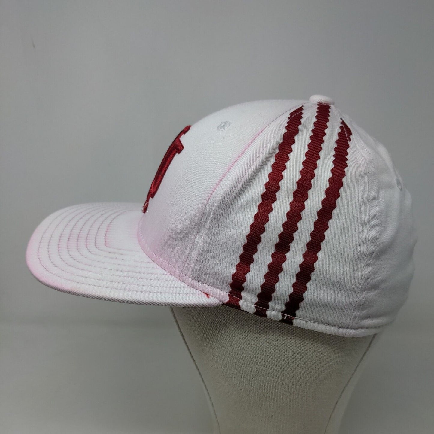 Adidas Men's Fitted Hat White Size S/M Embroidered IU Indiana Hoosiers Logo