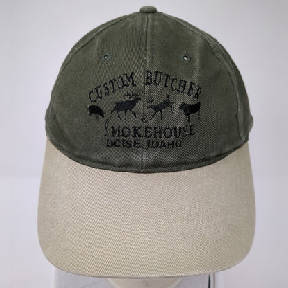 Custom Butcher Mokehouse Boise Idaho Strapback Hat Multi OS Adjustable Cotton